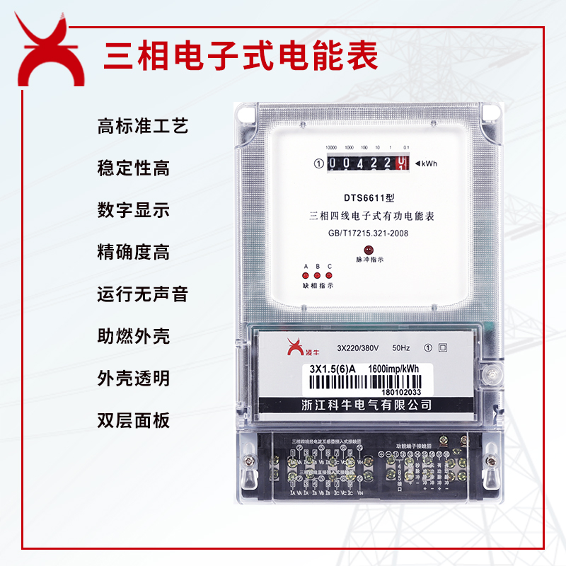 DTS DSS三相四线电子式有功电能表 1.0级